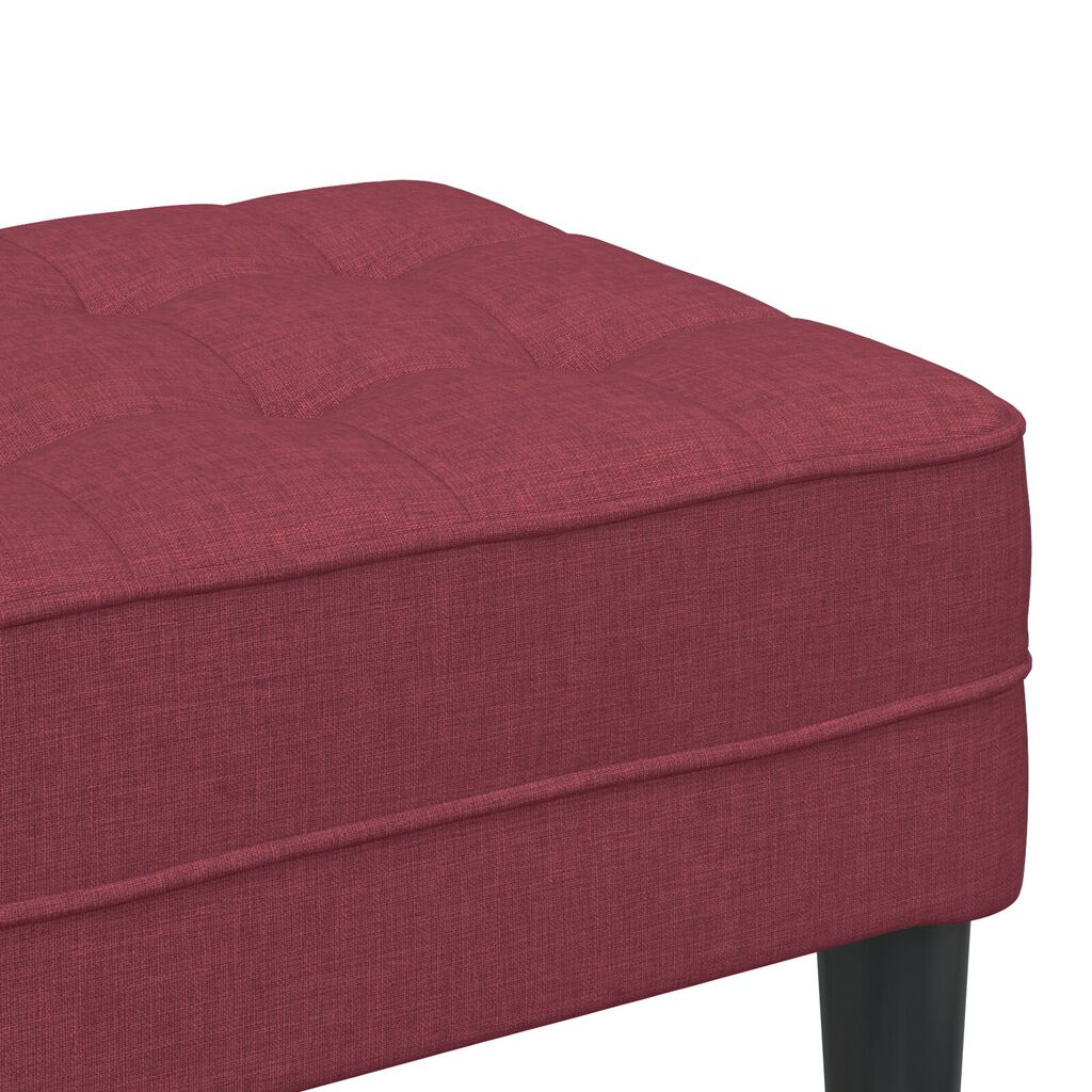 vidaXL Παγκάκι Κόκκινο 113x57x39 εκ Ταπετσαρία