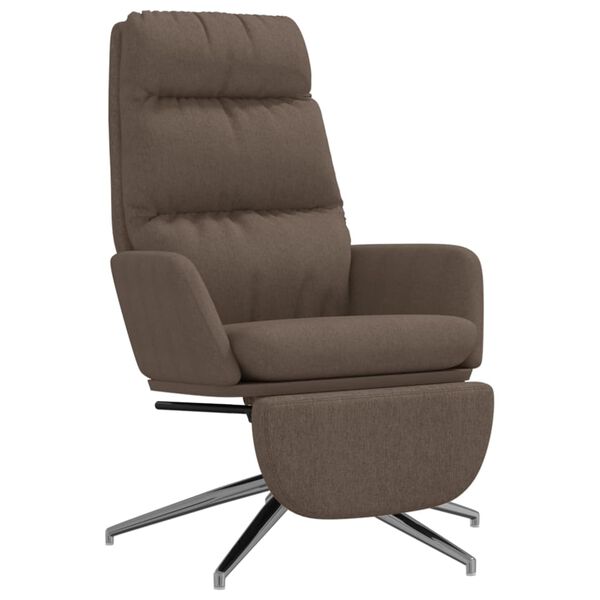 vidaXL Πολυθρόνα Relax με Υποπόδιο Taupe Υφασμάτινη