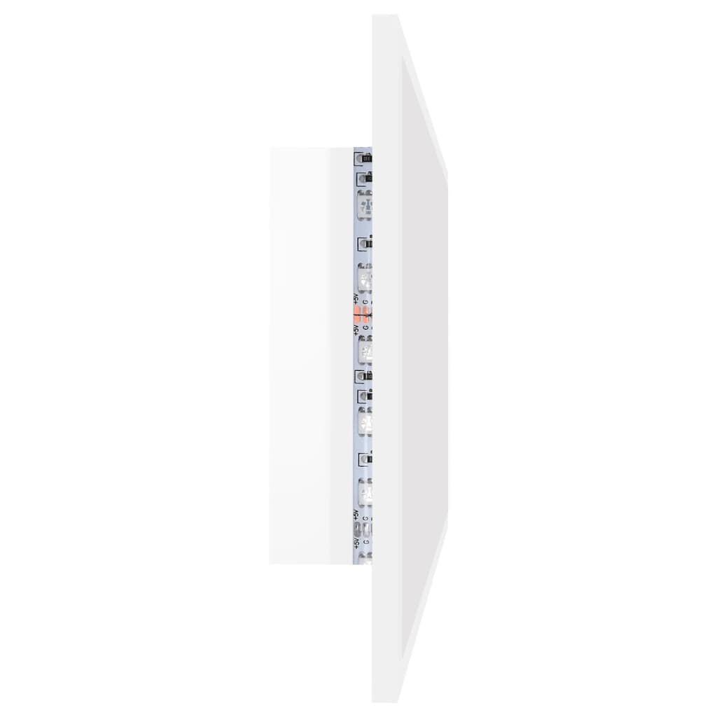 vidaXL Καθρέφτης Μπάνιου με LED Γυαλ. Λευκό 90x8,5x37εκ. Ακρυλικός