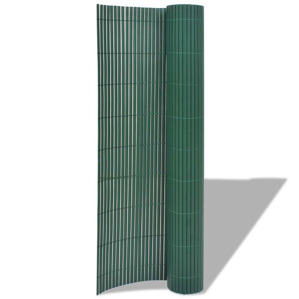 vidaXL Κήπος Φράκτης Διπλής Όψης Πράσινο 1,5x3 μ PVC