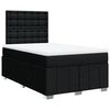 vidaXL Κρεβάτι Boxspring με Στρώμα Μαύρο 120x190 εκ. Υφασμάτινο