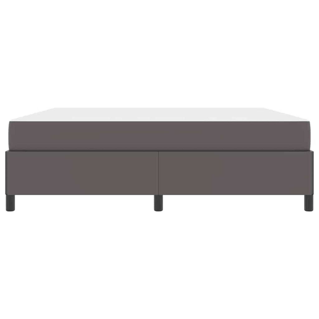 vidaXL Σκελετός κρεβατιού με στρώμα Γκρι 180 x 200 cm Τεχνητό δέρμα