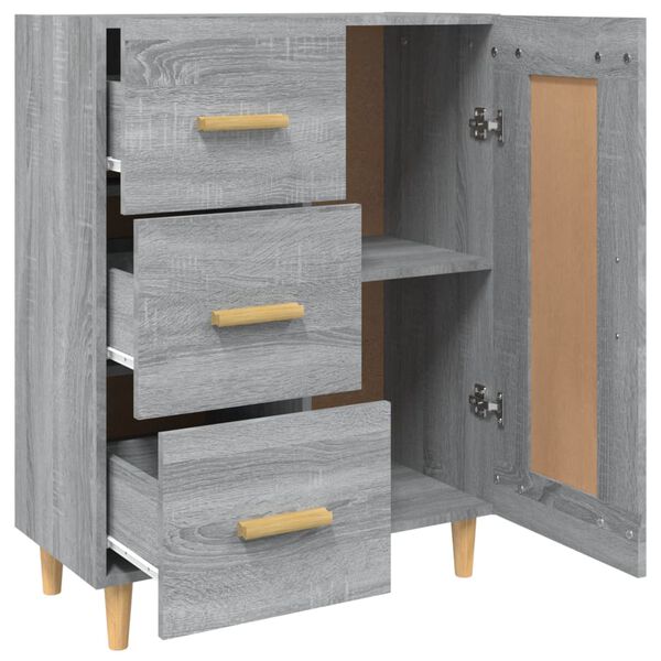 vidaXL Ντουλάπι Γκρι Sonoma 69,5 x 34 x 90 εκ. από Επεξεργασμένο Ξύλο