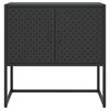 vidaXL Μπουφές Μαύρος 75 x 35 x 75 εκ. από Ατσάλι