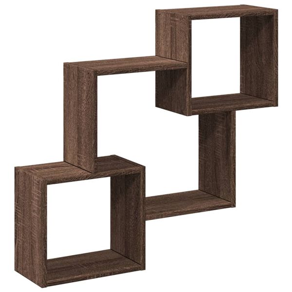 vidaXL Ντουλάπι Τοίχου Καφέ Δρυς 78x18x71 εκ. από Επεξεργασμένο Ξύλο