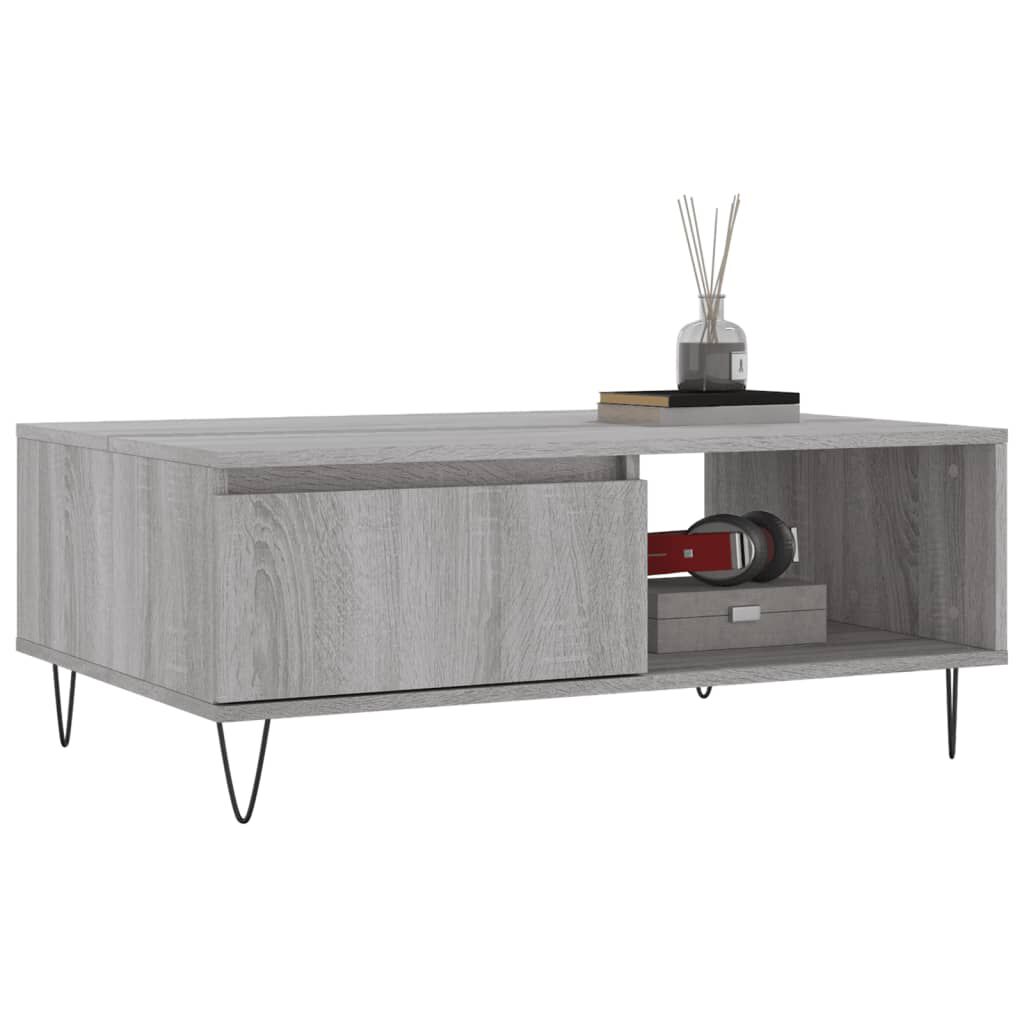 vidaXL Τραπεζάκι Σαλονιού Γκρι Sonoma 90x60x35 εκ. Επεξεργασμένο Ξύλο