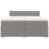vidaXL &Kappa;&rho;&epsilon;&beta;ά&tau;&iota; Boxspring &mu;&epsilon; &Sigma;&tau;&rho;ώ&mu;&alpha; Taupe 200x200 &epsilon;&kappa;. &Upsilon;&phi;&alpha;&sigma;&mu;ά&tau;&iota;&nu;&omicron;
