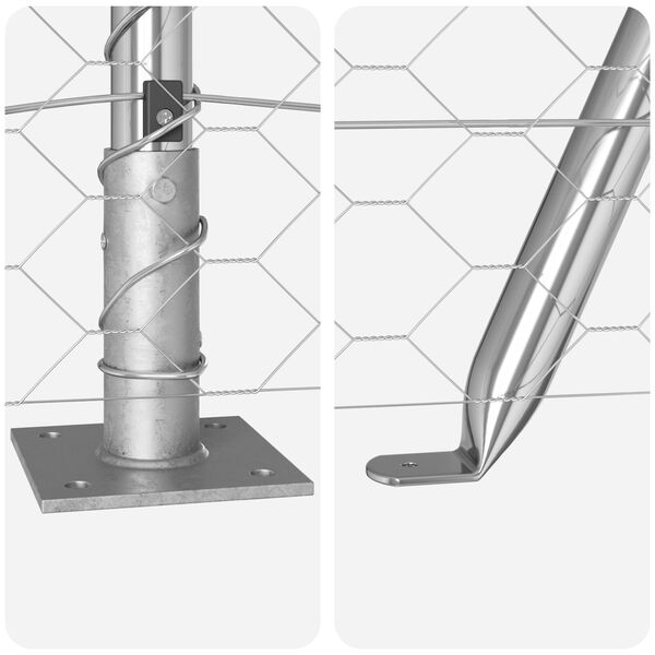 Περίφραξη Hexagon vidaXL 1.4x50 μ Γαλβανισμένος Χάλυβας