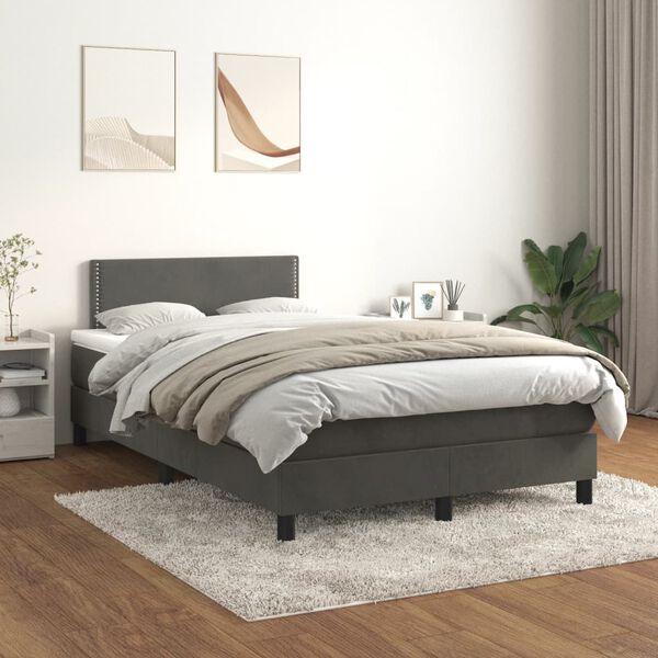 vidaXL &Kappa;&rho;&epsilon;&beta;ά&tau;&iota; Boxspring &mu;&epsilon; &Sigma;&tau;&rho;ώ&mu;&alpha; &Sigma;&kappa;&omicron;ύ&rho;&omicron; &Gamma;&kappa;&rho;&iota; 120x190 &epsilon;&kappa;. &Beta;&epsilon;&lambda;&omicron;ύ&delta;&iota;&nu;&omicron;