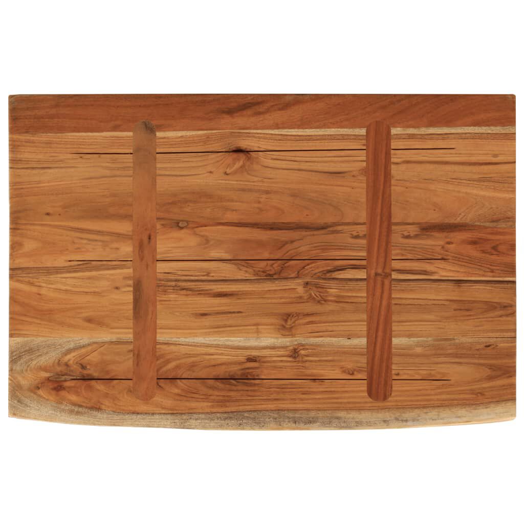 vidaXL Ράφι Επιτοίχιο Ορθ. Live Edge 60x40x3,8 εκ. Μασίφ Ξύλο Ακακίας