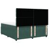 vidaXL Κρεβάτι Boxspring με Στρώμα Σκούρο Πράσινο 200x200εκ. Βελούδινο