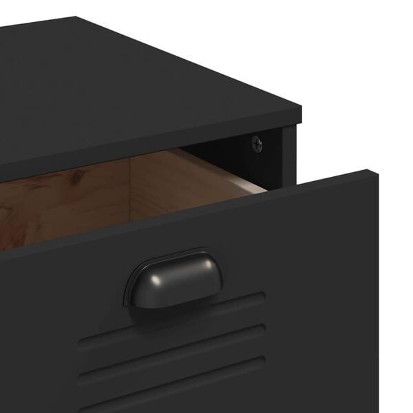vidaXL Μπουφές VIKEN Μαύρος 80 x 40 x 80 εκ. από Επεξεργασμένο Ξύλο