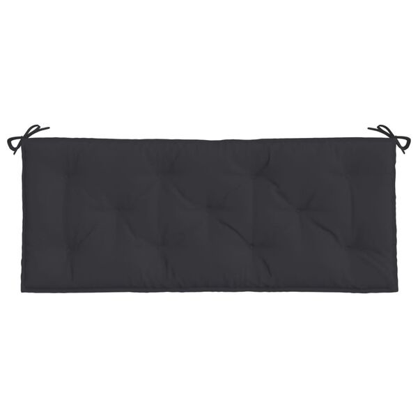 vidaXL Μαξιλάρι Πάγκου Κήπου Μαύρο 120x50x7 εκ. Ύφασμα Oxford