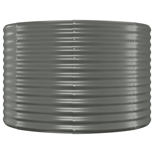 vidaXL Ζαρντινιέρα Γκρι 322x100x68 εκ. Ατσάλι με Ηλεκτρ. Βαφή Πούδρας