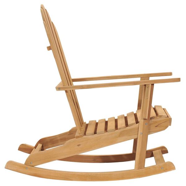 vidaXL Κουνιστή Πολυθρόνα Adirondack από Μασίφ Ξύλο Teak