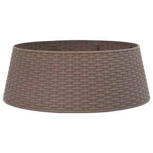 vidaXL Φούστα Χριστουγεννιάτικου Δέντρου Καφέ Ø65x23 cm Πλαστικό