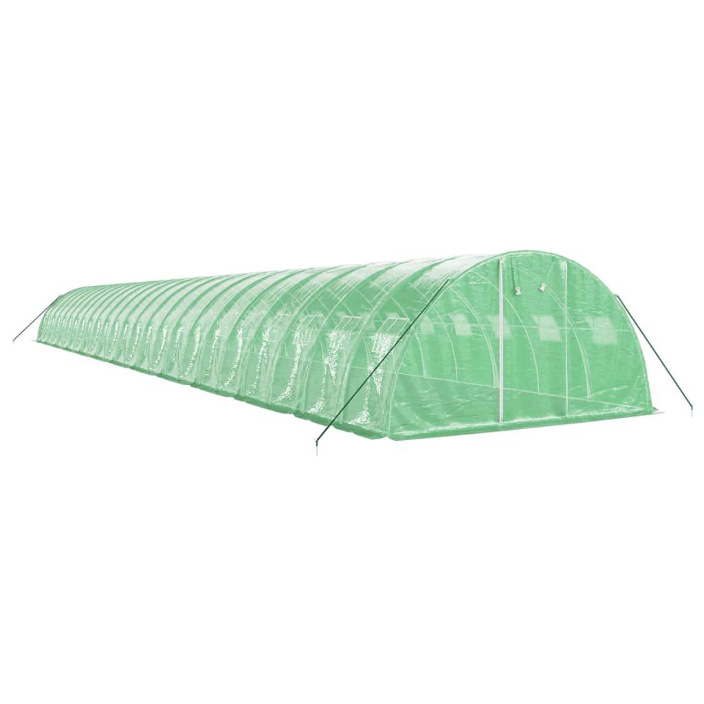 vidaXL Θερμοκήπιο Πράσινο 96 μ² 24 x 4 x 2 μ. με Ατσάλινο Πλαίσιο