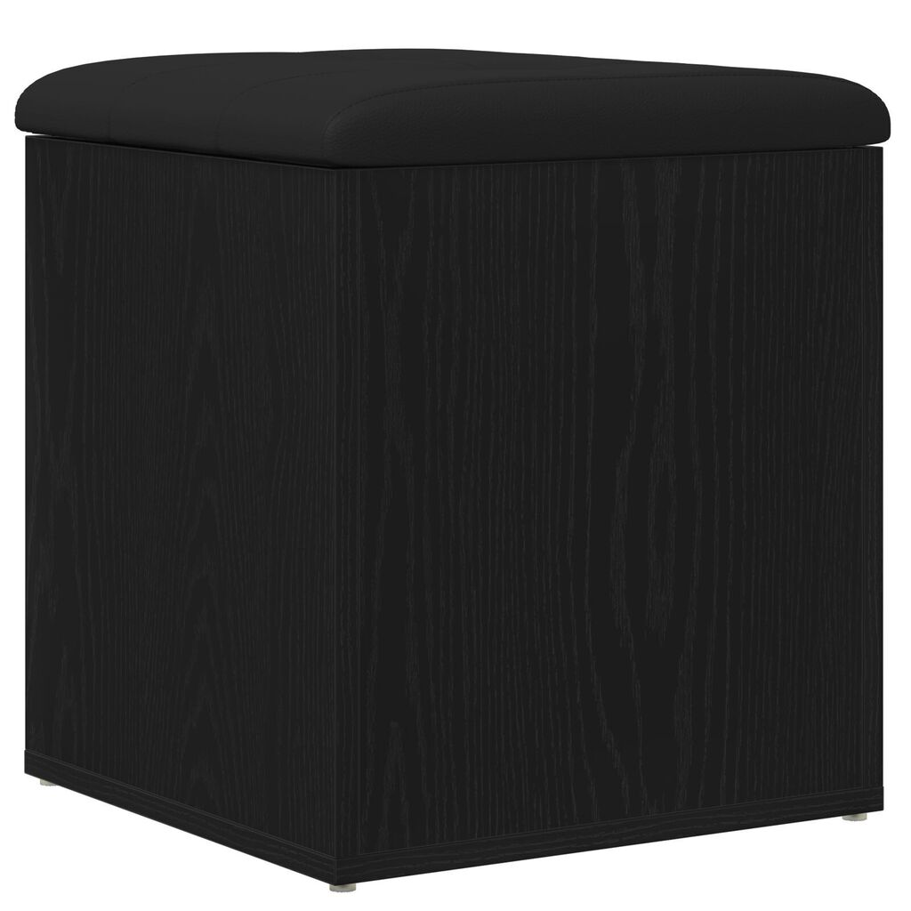 vidaXL Παγκάκι Αποθήκευσης Μαύρη Δρυς 40x40x45 εκ Κατασκευασμένο Ξύλο