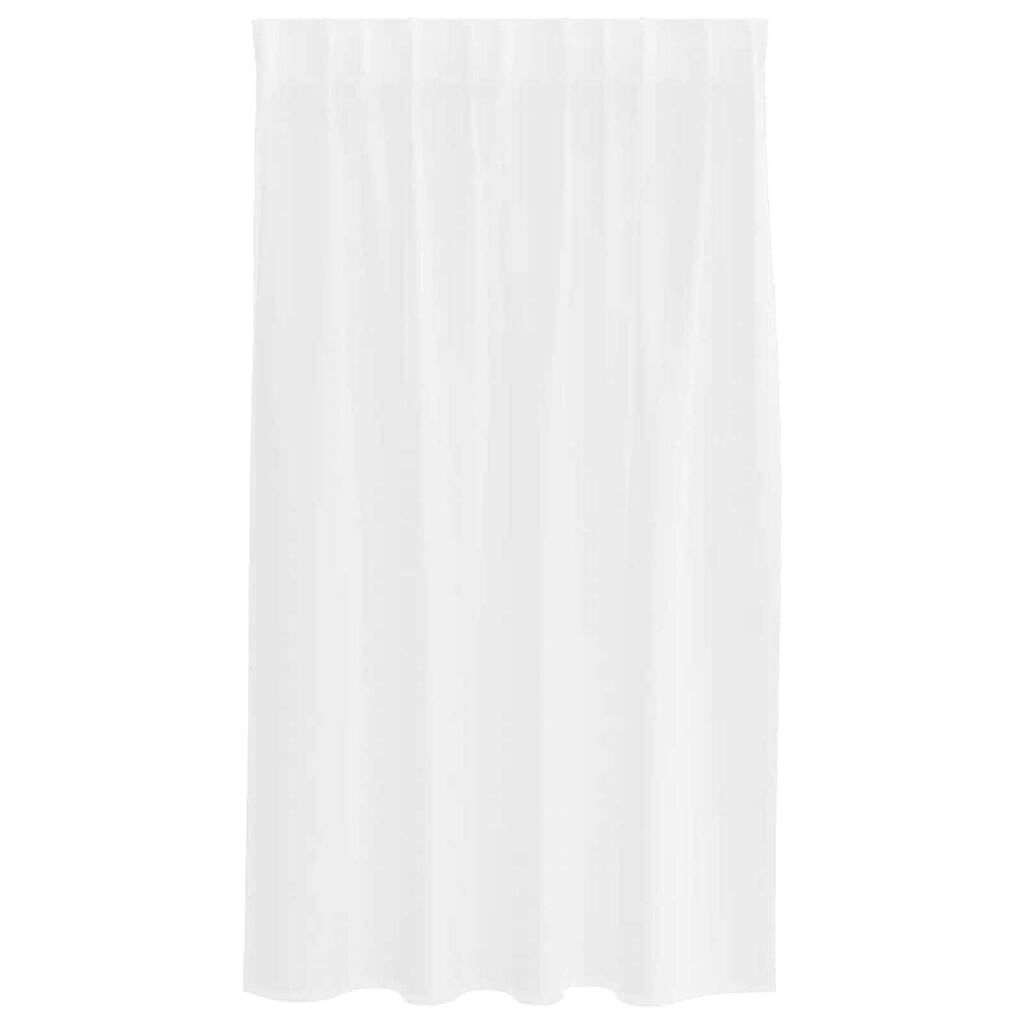 vidaXL Κουρτίνες με κουρτίνες 2 pcs Λευκό Πολυεστέρας