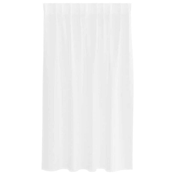 vidaXL Κουρτίνες με κουρτίνες 2 pcs Λευκό Πολυεστέρας