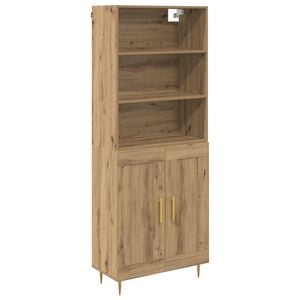 vidaXL Highboard Artisan Oak 69,5 x 34 x 180 &epsilon;&kappa;. &Epsilon;&pi;&epsilon;&xi;&epsilon;&rho;&gamma;&alpha;&sigma;&mu;έ&nu;&omicron; &Xi;ύ&lambda;&omicron;