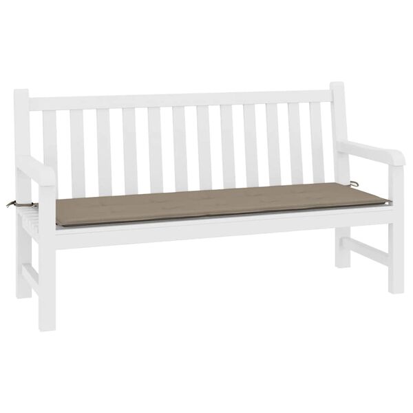 vidaXL Μαξιλάρι Πάγκου Κήπου Taupe 200x50x4 εκ. Ύφασμα Oxford