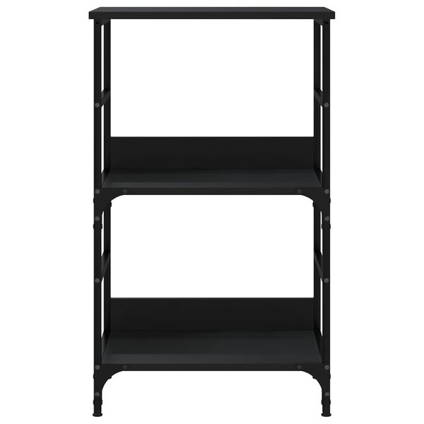 vidaXL Βιβλιοθήκη Μαύρη 50 x 33 x 82 εκ. από Επεξεργασμένο Ξύλο