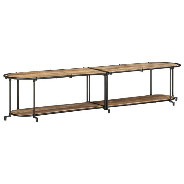 vidaXL Έπιπλο Τηλεόρασης 200x42x40 εκ. Μασίφ Ακατέργ. Ξύλο Μάνγκο