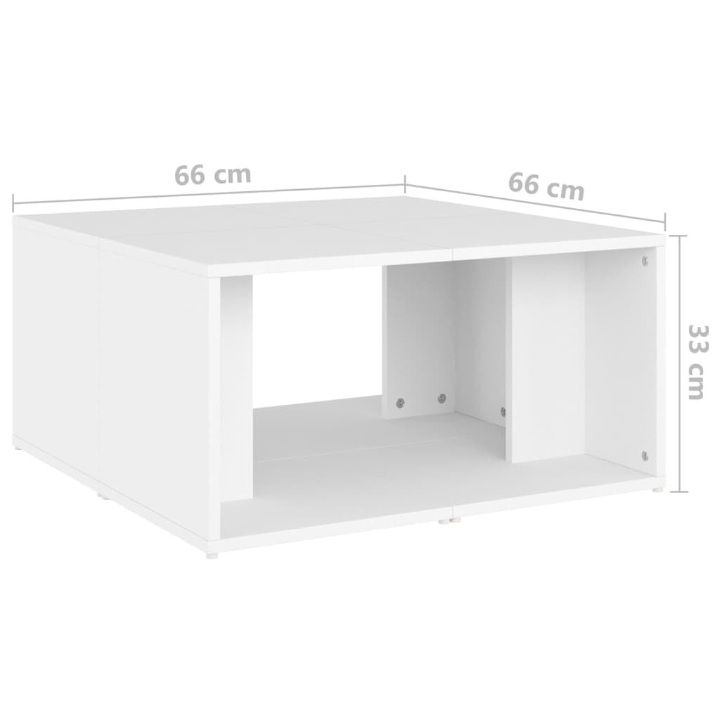 vidaXL Τραπεζάκια Σαλονιού 4 τεμ. Λευκά 33 x 33 x 33 εκ. Επεξ. Ξύλο