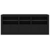 vidaXL Μπουφές με Φώτα LED Μαύρος 162 x 37 x 67 εκ.