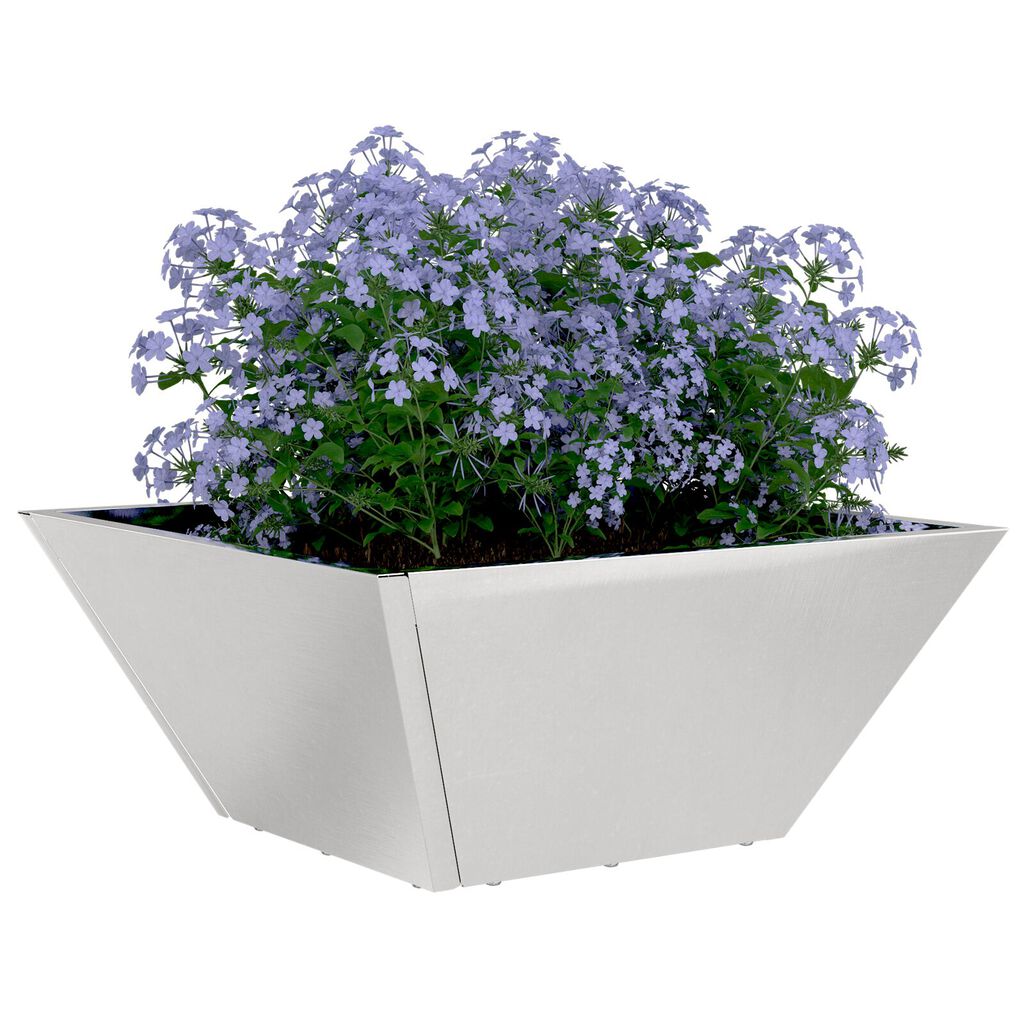 vidaXL Γλάστρα Metal Ανοξείδωτο ατσάλι 35 x 35 x 15 εκ. Μεταλλική Γλάστρα