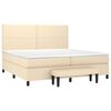vidaXL &Kappa;&rho;&epsilon;&beta;ά&tau;&iota; Boxspring &mu;&epsilon; &Sigma;&tau;&rho;ώ&mu;&alpha; &Kappa;&rho;&epsilon;&mu; 200x200 &epsilon;&kappa;. &Upsilon;&phi;&alpha;&sigma;&mu;ά&tau;&iota;&nu;&omicron;