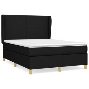 vidaXL &Kappa;&rho;&epsilon;&beta;ά&tau;&iota; Boxspring &mu;&epsilon; &Sigma;&tau;&rho;ώ&mu;&alpha; &Mu;&alpha;ύ&rho;&omicron; 140x190 &epsilon;&kappa;. &Upsilon;&phi;&alpha;&sigma;&mu;ά&tau;&iota;&nu;&omicron;
