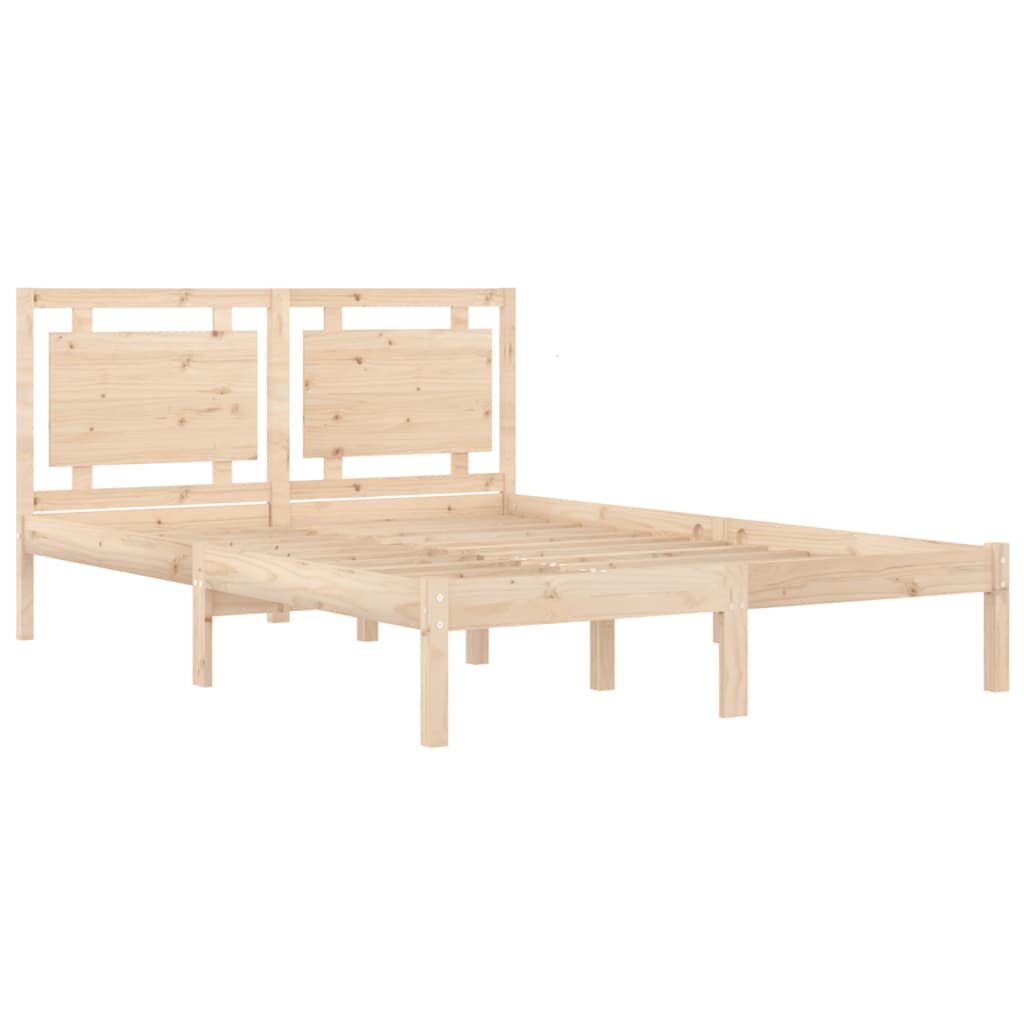 vidaXL Πλαίσιο Κρεβατιού 150 x 200 εκ. Μασίφ Ξύλο King Size