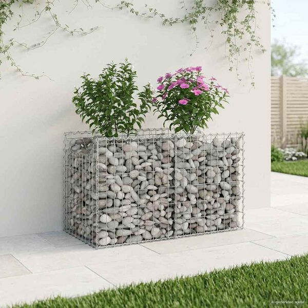 vidaXL &Alpha;&nu;&alpha;&sigma;&eta;&kappa;&omega;&mu;έ&nu;&omicron; &kappa;&rho;&epsilon;&beta;ά&tau;&iota; gabion &Alpha;&sigma;&eta;&mu;ί 100 x 50 x 60 &epsilon;&kappa;