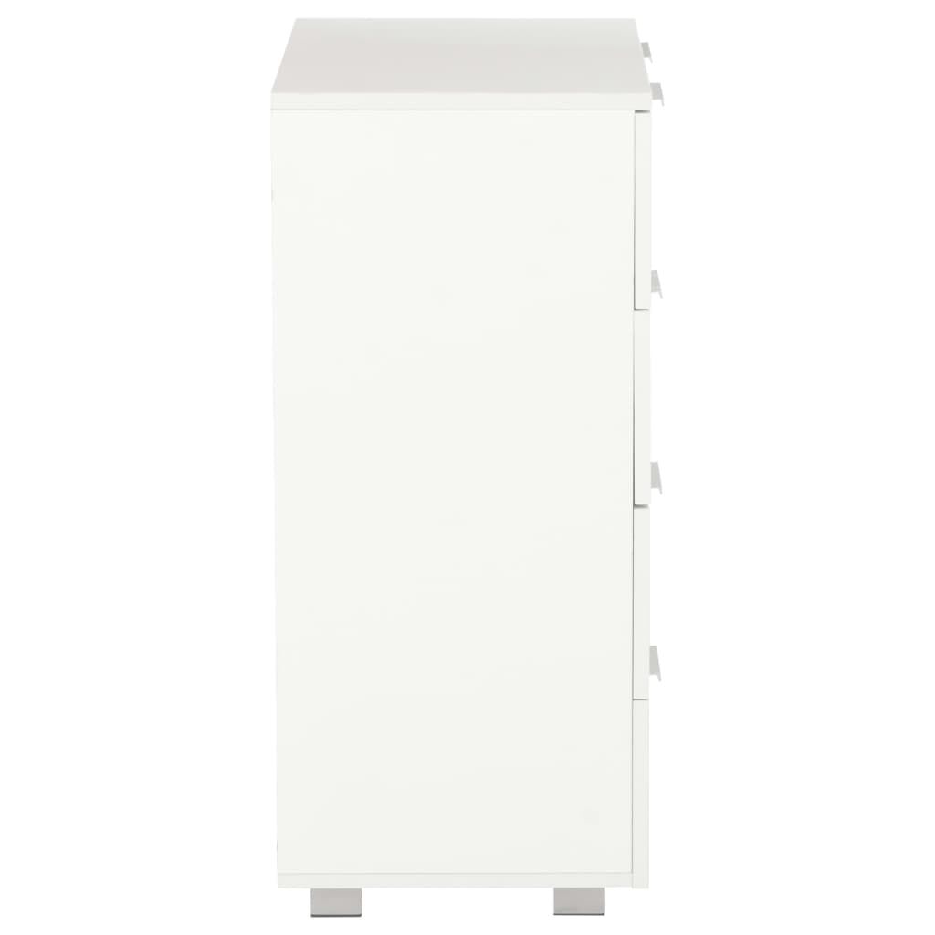 vidaXL Μπουφές Ψηλός Γυαλιστερός Λευκός 60x35x80 εκ. Επεξ. Ξύλο