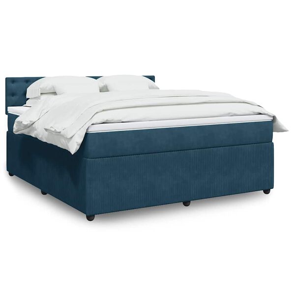 vidaXL &Kappa;&rho;&epsilon;&beta;ά&tau;&iota; Boxspring &mu;&epsilon; &Sigma;&tau;&rho;ώ&mu;&alpha; &Mu;&pi;&lambda;&epsilon; 180x200 &epsilon;&kappa;. &Beta;&epsilon;&lambda;&omicron;ύ&delta;&iota;&nu;&omicron;