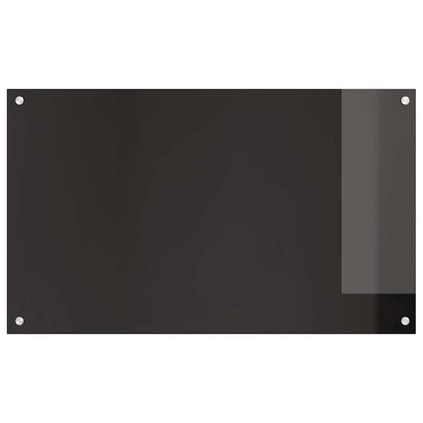 vidaXL Πίσω Πάνελ Κουζίνας Μαύρο 100 x 60 cm σκληρυμένο γυαλί