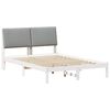 vidaXL Σκελετός Κρεβατιού Λευκό και ανοιχτό γκρι 140 x 190 cm