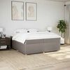 vidaXL &Kappa;&rho;&epsilon;&beta;ά&tau;&iota; Boxspring &mu;&epsilon; &Sigma;&tau;&rho;ώ&mu;&alpha; Taupe 200x200 &epsilon;&kappa;. &Upsilon;&phi;&alpha;&sigma;&mu;ά&tau;&iota;&nu;&omicron;