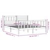 vidaXL Πλαίσιο Κρεβατιού 135 x 190 εκ. από Μασίφ Ξύλο Double