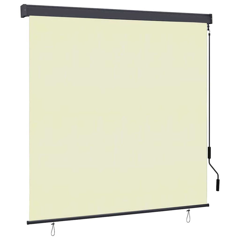 vidaXL Εξωτερικό ρολό Ριγέ Ρυθμιζόμενος Κρεμ 180 x 250 cm ύφασμα