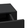 vidaXL Ράφι Επιτοίχιο με Συρτάρι Μαύρο 40 x 23,5 x 10 εκ. από MDF