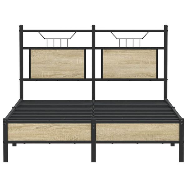 vidaXL Πλαίσιο Κρεβατιού Χωρ. Στρώμα Sonoma Δρυς 120x200εκ. Επ. Ξύλο