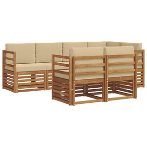 vidaXL &Sigma;&alpha;&lambda;&omicron;&nu;ά&kappa;&iota; &Gamma;&omega;&nu;&iota;&alpha;&kappa;&omicron;ύ &Kappa;&alpha;&nu;&alpha;&pi;έ &mu;&epsilon; &mu;&alpha;&xi;&iota;&lambda;ά&rho;&iota; 7 pcs &Phi;&upsilon;&sigma;&iota;&kappa;ό &kappa;&alpha;&iota; &Mu;&pi;&epsilon;&zeta;