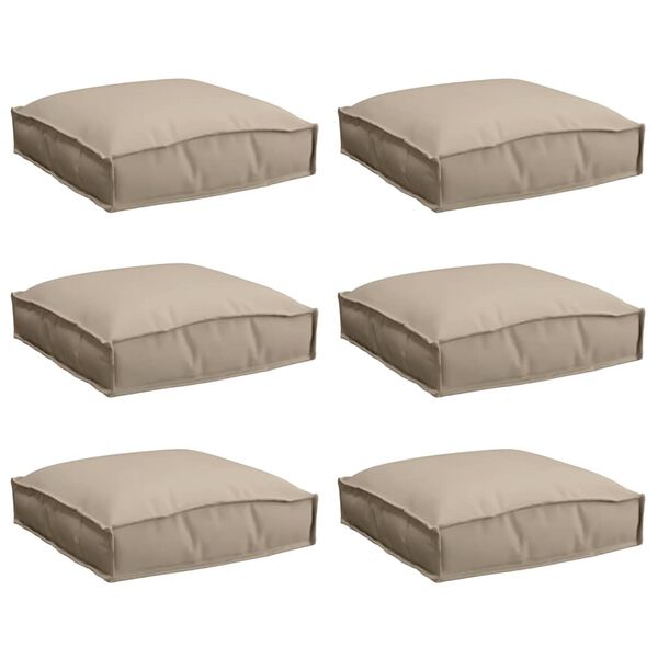 vidaXL &Mu;&alpha;&xi;&iota;&lambda;ά&rho;&iota; 6 pcs Taupe 40 x 40 x 8 &epsilon;&kappa;. Ύ&phi;&alpha;&sigma;&mu;&alpha; Ό&xi;&phi;&omicron;&rho;&nu;&tau;