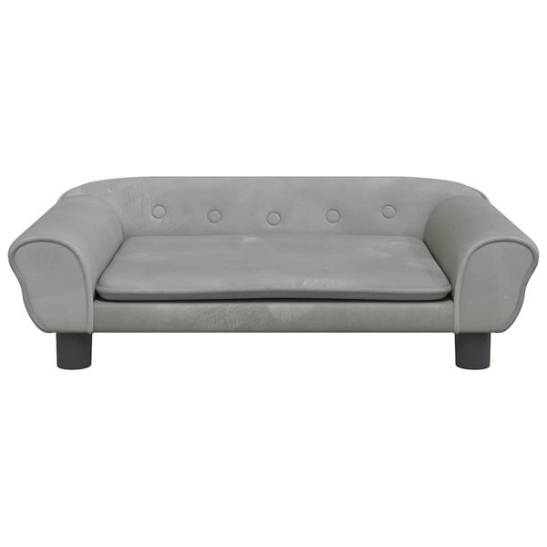 vidaXL Κρεβάτι Σκύλου Ανοιχτό Γκρι 70 x 48 x 22 εκ. Βελούδινο