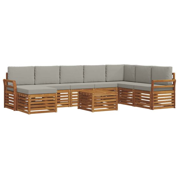 vidaXL &Sigma;&epsilon;&tau; &Kappa;&alpha;&nu;&alpha;&pi;έ 9 pcs &Phi;&upsilon;&sigma;&iota;&kappa;ό &kappa;&alpha;&iota; &Alpha;&nu;&omicron;&iota;&chi;&tau;ό &Gamma;&kappa;&rho;&iota; &Sigma;&tau;&epsilon;&rho;&epsilon;ό &Xi;ύ&lambda;&omicron; &Alpha;&kappa;&alpha;&kappa;ί&alpha;&sigmaf;