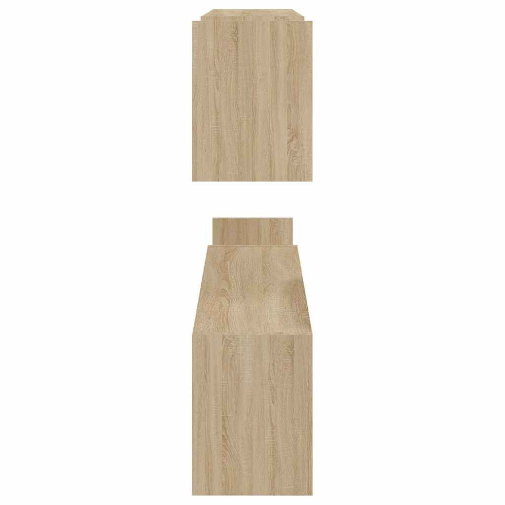 vidaXL Ραφιέρες Τοίχου 2 τεμ Sonoma Δρυς 100 x 15 x 50 εκ. Επεξ. Ξύλο