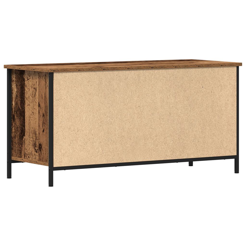 vidaXL Ντουλάπι τηλεόρασης από παλιό ξύλο 100x40x50 εκ Επεξεργασμένο ξύλο και Ατσάλι